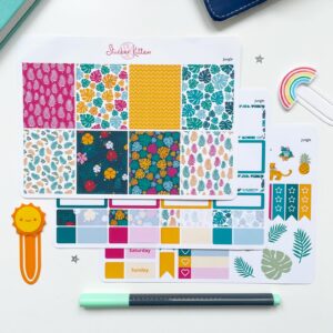 Jungle Mini Weekly Planner Sticker Kit