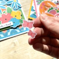 Pink butterfly stickers