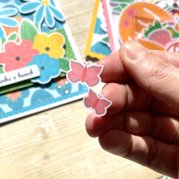 Pink butterfly stickers