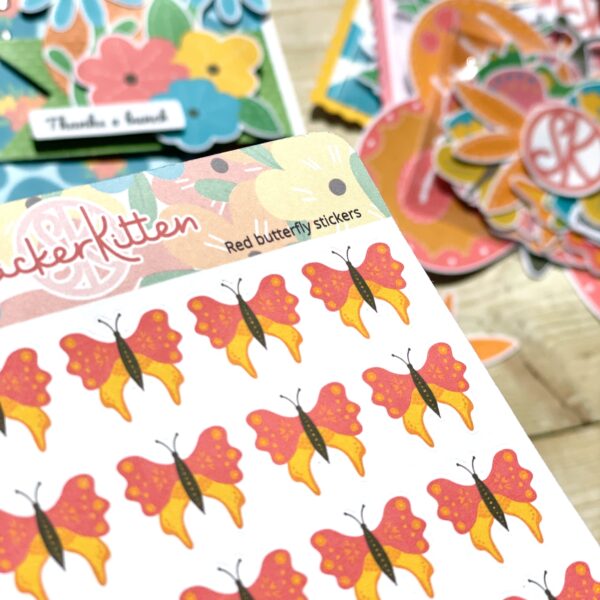 Pretty butterfly stickers by StickerKitten UK