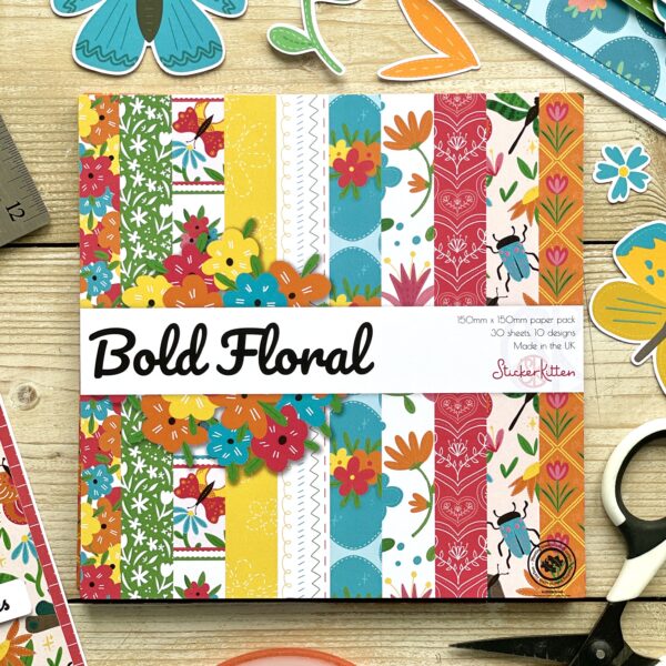 Bold Floral 6x6 Paper Pack for Crafting and Cardmaking