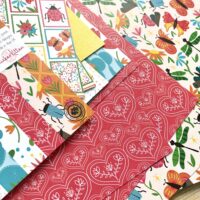 Folk heart patterned paper from the Bold Floral paper pack by StickerKitten