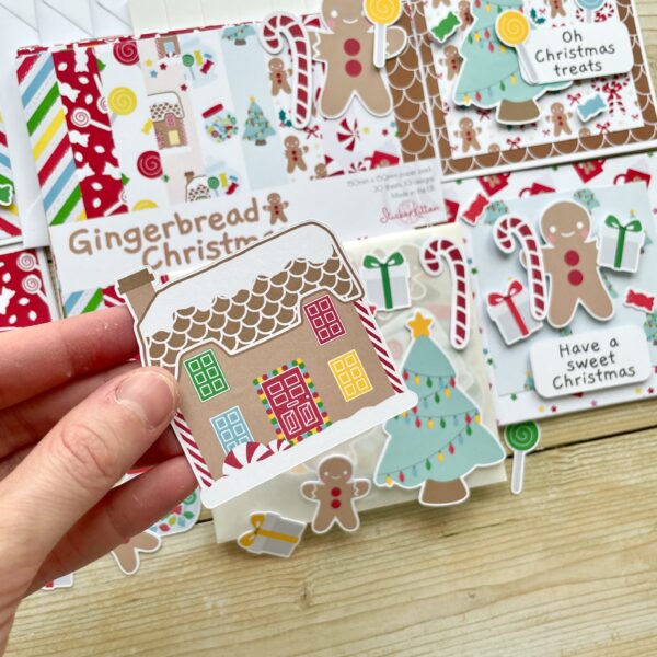 Gingerbread house paper topper for card making