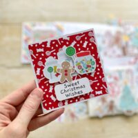 Cute gingerbread handmade Christmas card by StickerKitten UK