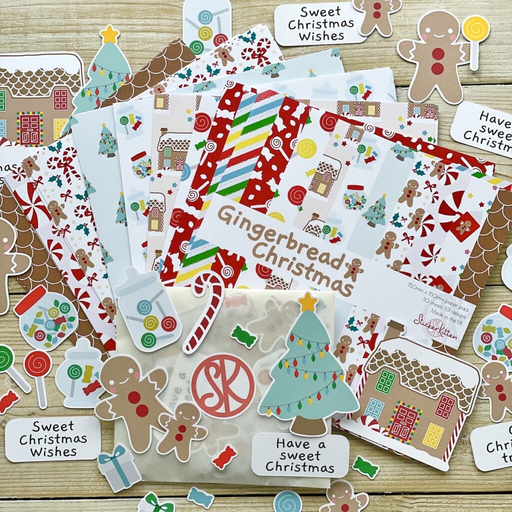 Gingerbread Christmas Papercraft Bundle by StickerKitten UK