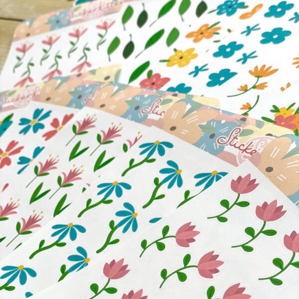 StickerKitten Bold Floral sticker bundle - 11 sheets of flower planner stickers