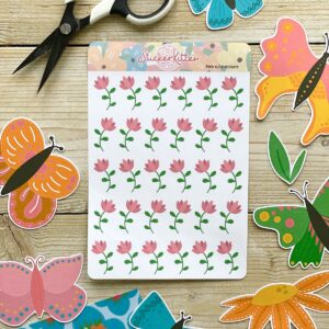 Pink Tulip Stickers