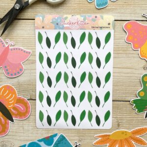 Stitched Leaf Stickers