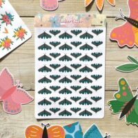 Moth stickers by StickerKitten UK