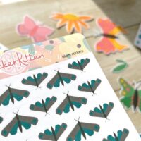 Moth planner stickers
