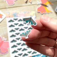 Cute moth sticker
