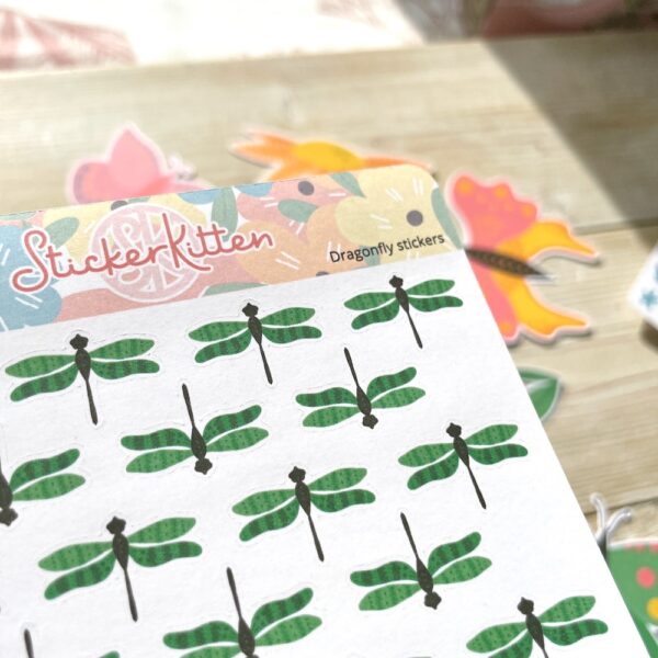 Cute dragonfly planner stickers