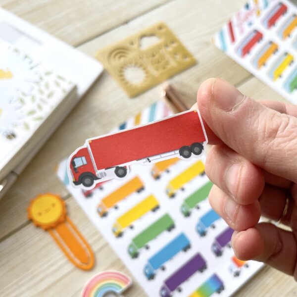 Rainbow truck stickers by StickerKitten UK