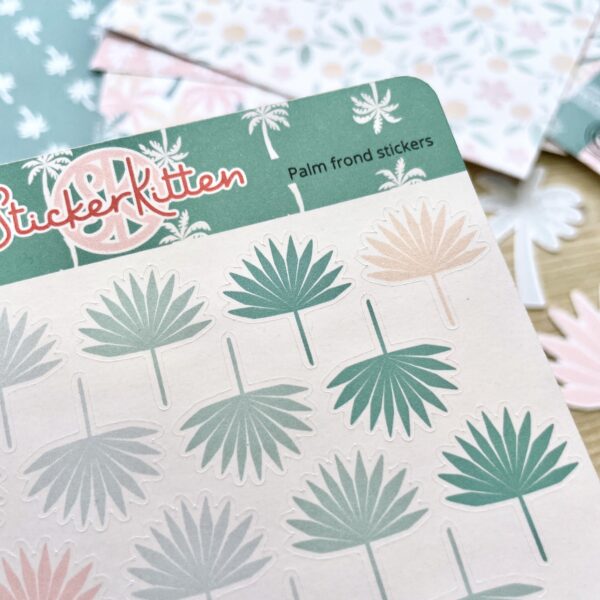 Palm frond stickers by StickerKitten UK