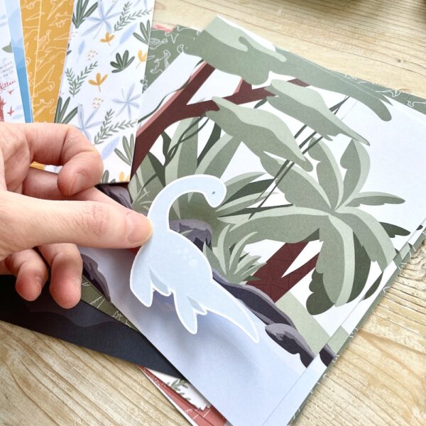 Plesiosaur cardmaking topper