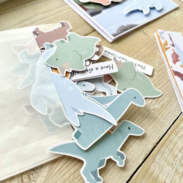 Dinosaurs ephemera - card making and scrapbooking toppers by StickerKitten UK