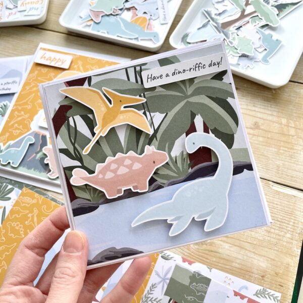 Handmade dinosaur card by StickerKitten UK