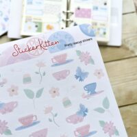 pretty teacup stickers