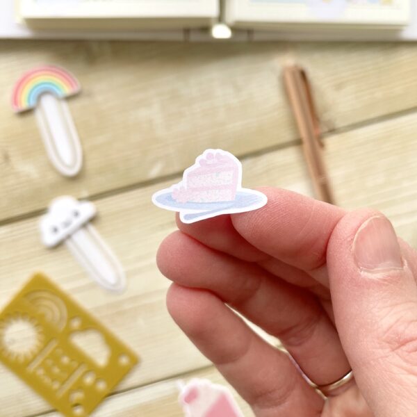 mini slice of cake sticker