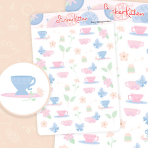 Pretty Teacup Stickers