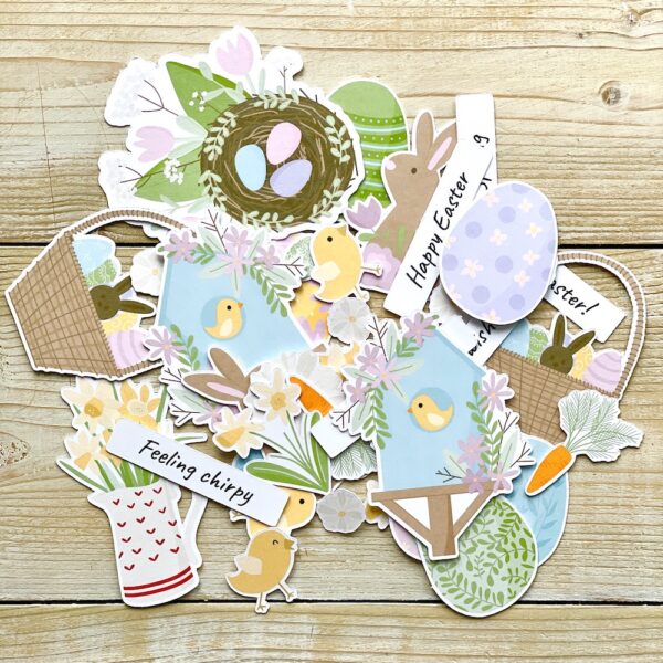 Easter ephemera - spring themed cardmaking toppers by StickerKitten UK