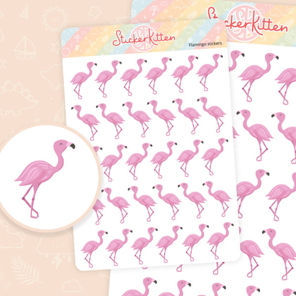 Flamingo stickers