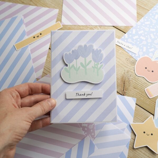 Cute handmade thank you card