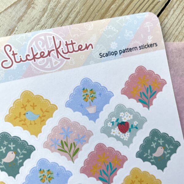 Garden scallop pattern stickers