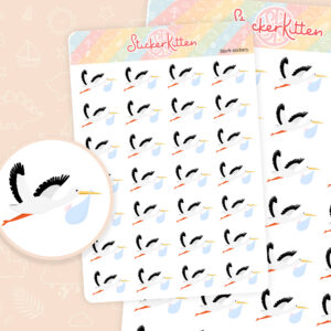 Stork Stickers – Blue