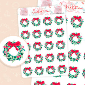 Christmas Wreath Stickers