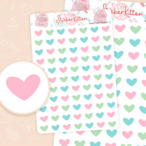 Pastel Heart Stickers