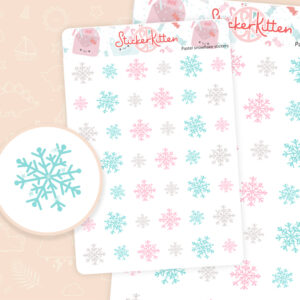 Pastel Snowflake Stickers