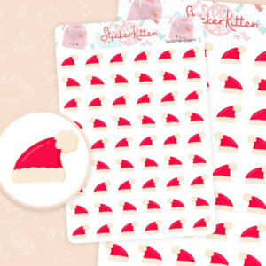 Santa Hat Stickers